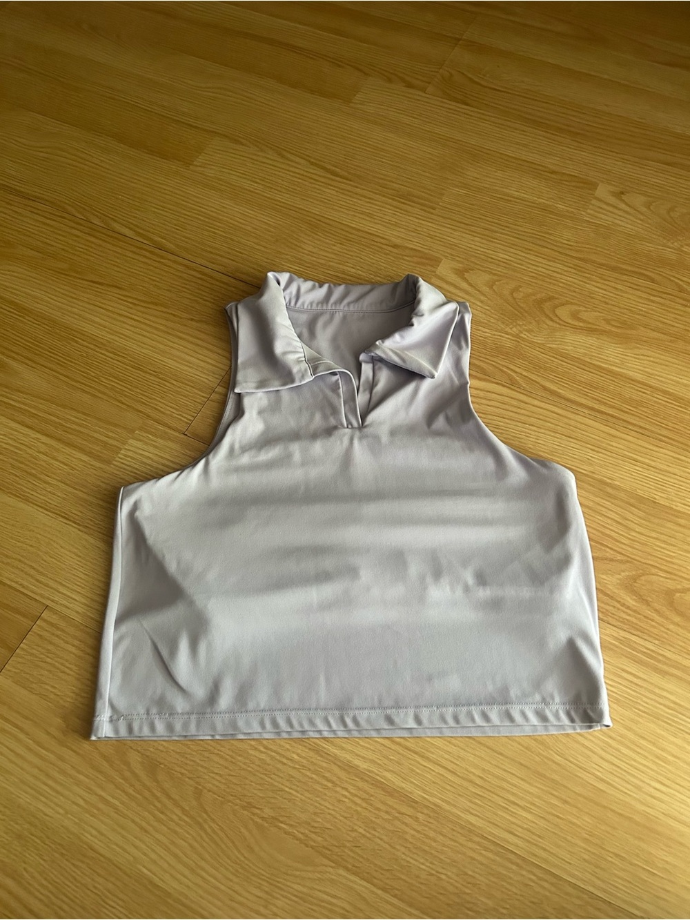 Women’s Light Purple Cropped Polo Active Tank XL